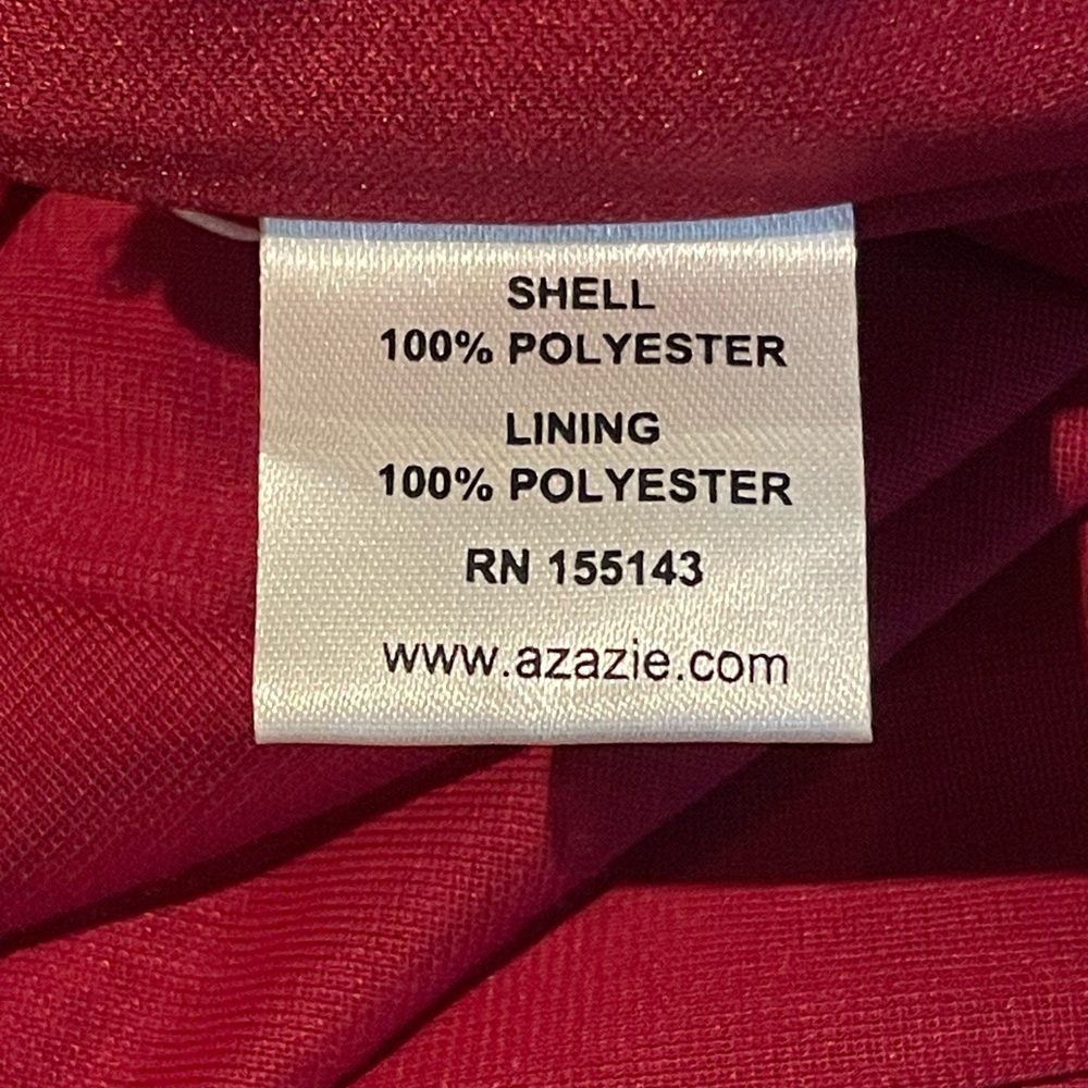 Azazie One-Shoulder Burgundy Dress,A8 - Picture 8 of 10